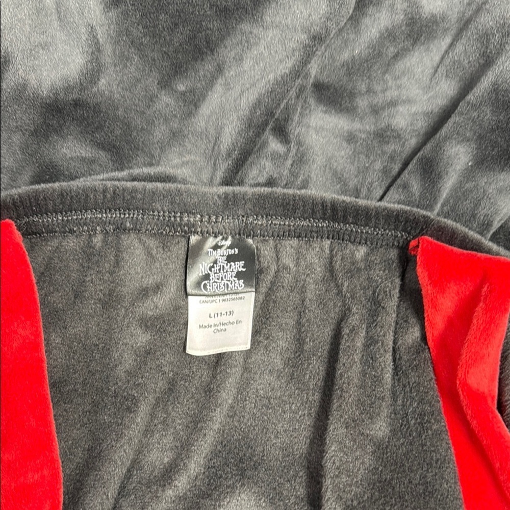 Nightmare Before Christmas Red and Black Wide Leg Jumpsuit with Jack Skeleton - Picture 2 of 4